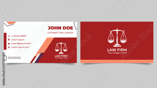 Law Firm Business Card Template with Memphis Geometric Style