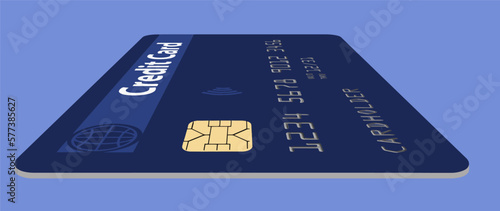 Here is a close up look at an EMV security chip on a credit card. This is a vector.