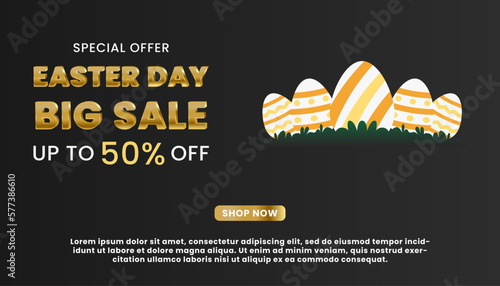 Elegant sale banner promotion for Easter Day