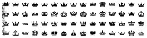Fotografiet Crown set icon . Vector illustration.