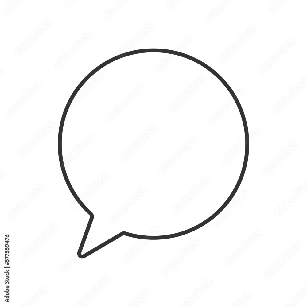 speech bubble outline vector illustration isolated on white background. speech bubble line icon for web, ui and social media design speech bubble outline vector illustration isolated on white background. speech bubble line icon for web, ui and social media design