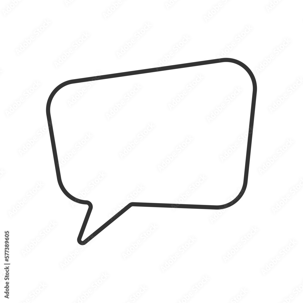 speech bubble outline vector illustration isolated on white background. speech bubble line icon for web, ui and social media design speech bubble outline vector illustration isolated on white background. speech bubble line icon for web, ui and social media design
