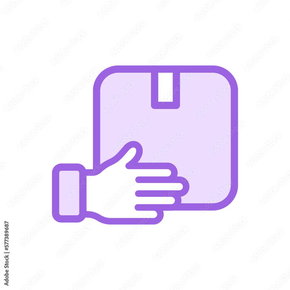 delivery line icon in two colors isolated on white background. delivery purple vector icon for web design, ui, mobile apps, print polygraphy and promo business delivery line icon in two colors isolated on white background. delivery purple vector icon for web design, ui, mobile apps, print polygraphy and promo business