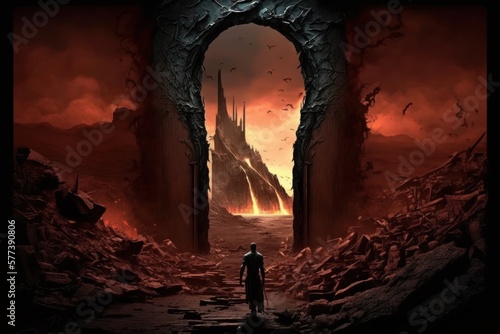 Dante's Inferno Entry Gate Concept Illustration  photo