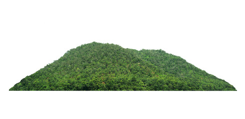 Panorama island, hill, mountain on transparent background. png file. for photo montage. Used for graphics.