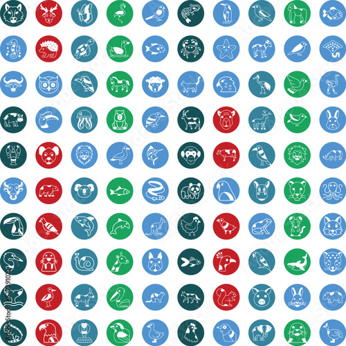 animal and birds vector icons pack that can easily modify or edit