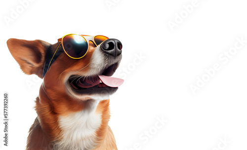 Summer dog in glasses on a transparent background. generative AI © I LOVE PNG