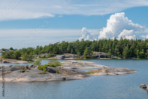 Coastal view of The Jussaro island and Gulf of Finland, Tammisaari, Finland