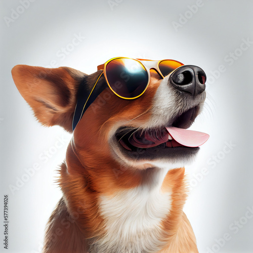dog wearing sunglasses © Stock Photo For You