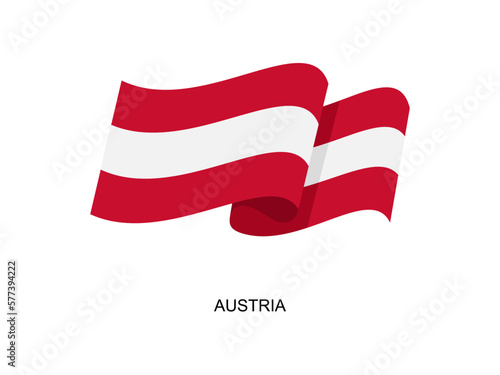 Austria flag vector. Austrian flag on white background. Vector illustration eps10