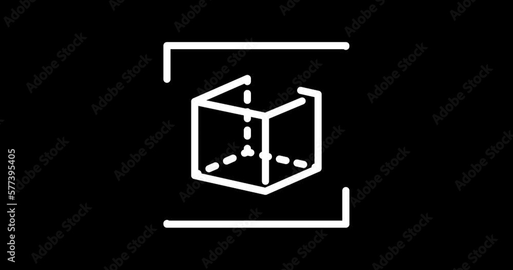augmented reality 3d object animated outline icon with alpha channel. 3d ar object 4k video animation for web, mobile and ui design augmented reality 3d object animated outline icon with alpha channel. 3d ar object 4k video animation for web, mobile and ui design