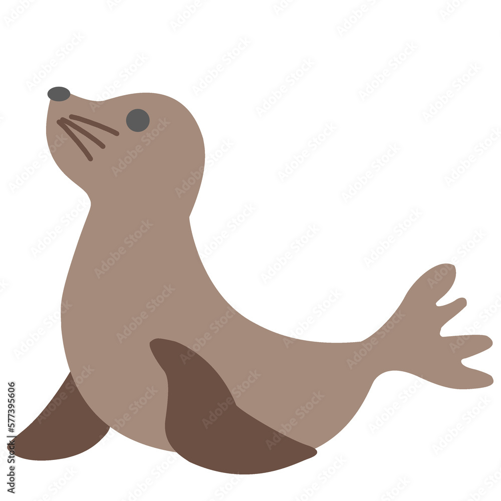 illustration of a cartoon seal illustration of a cartoon seal