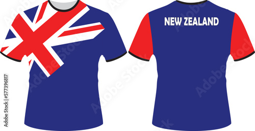 T Shirts Design with New Zealand Flag Vector
