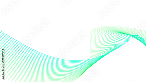 turquoise green tech wavy lines gradient vector illustration