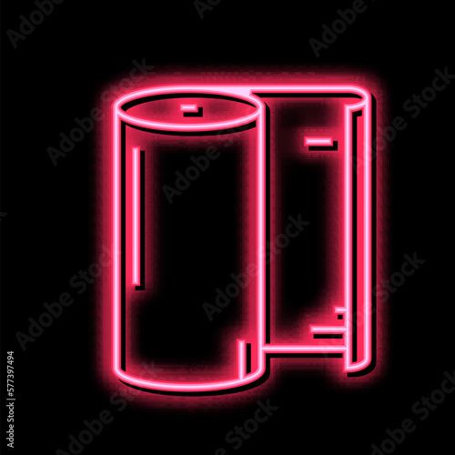 paper roll neon glow icon illustration