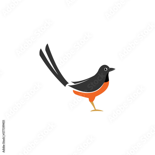 Cute Cartoon Magpie Bird Animal Pet Illustration