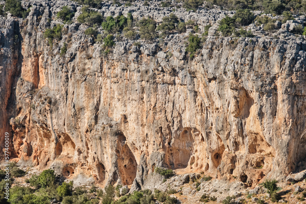 Rock Cut Caves At Silifke Region, Mersin, Turkey