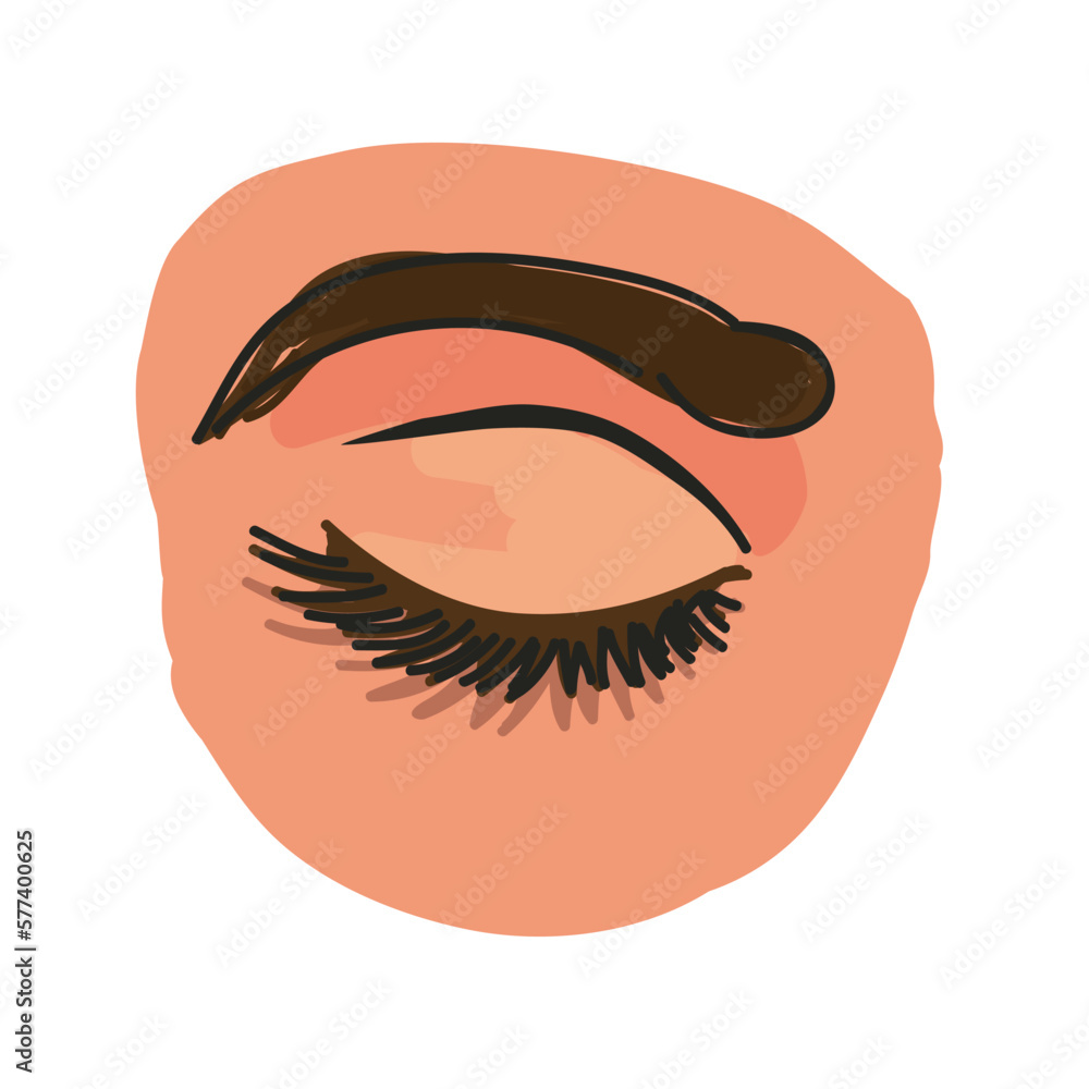 illustration of a eye with makeup illustration of a eye with makeup
