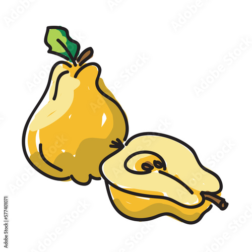 pear on a white background vector illustration