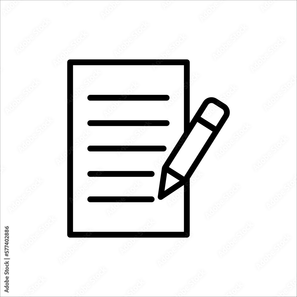 icon of notes. isolated on white background icon of notes. isolated on white background