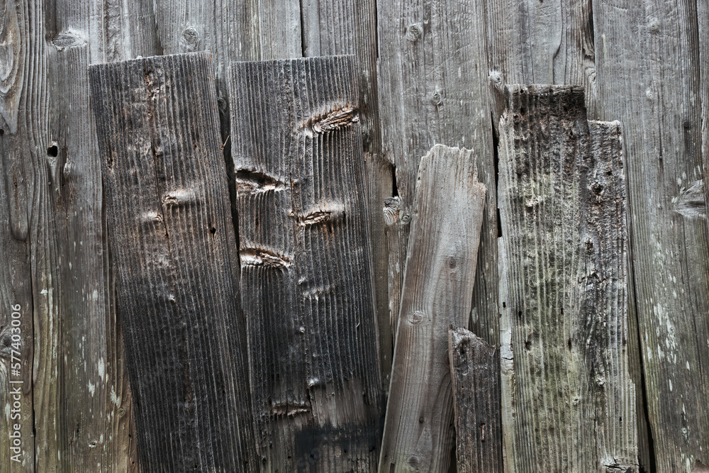 Obraz premium 補修された羽目板