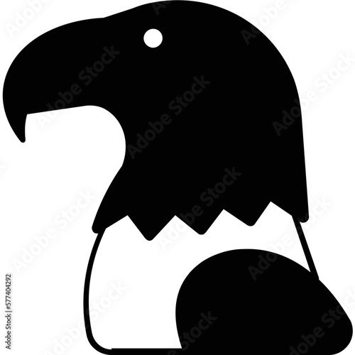 Sea eagle Glyph Vector Icon which can easily modified or edit

