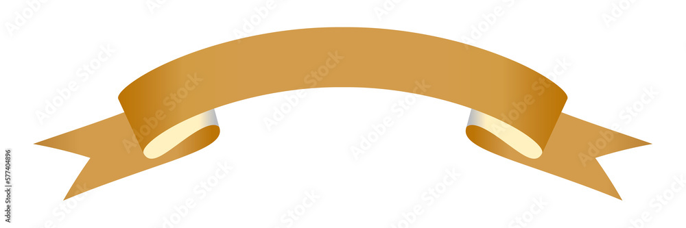 Collection of Blank Ribbon Banner in Gold Colors. Collection of Blank Ribbon Banner in Gold Colors.