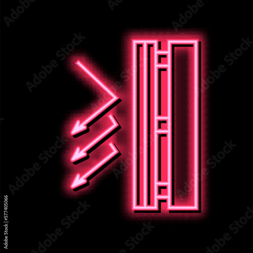 windproof layer neon glow icon illustration