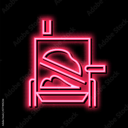 evaporator system neon glow icon illustration