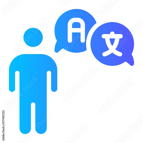 translator gradient icon