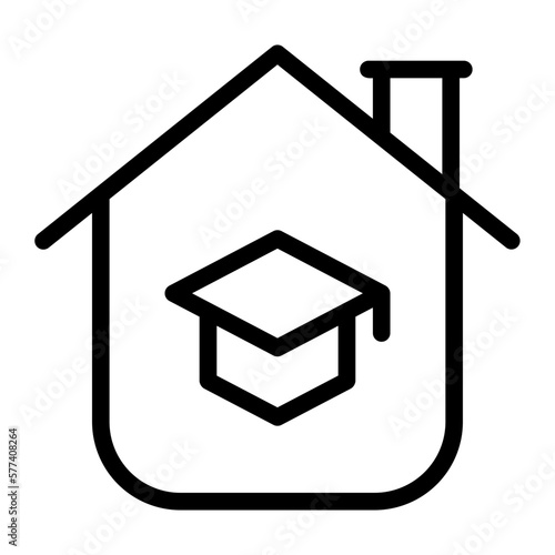 homeschooling line icon
