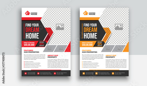 Flyer Design template, Real Estate Flyer Design bundle, property sale flyer design, flyer design for rent, construction and renovation business flyer