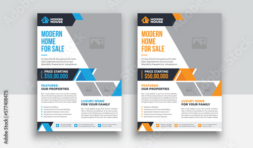 Flyer Design template, Real Estate Flyer Design bundle, property sale flyer design, flyer design for rent, construction and renovation business flyer
