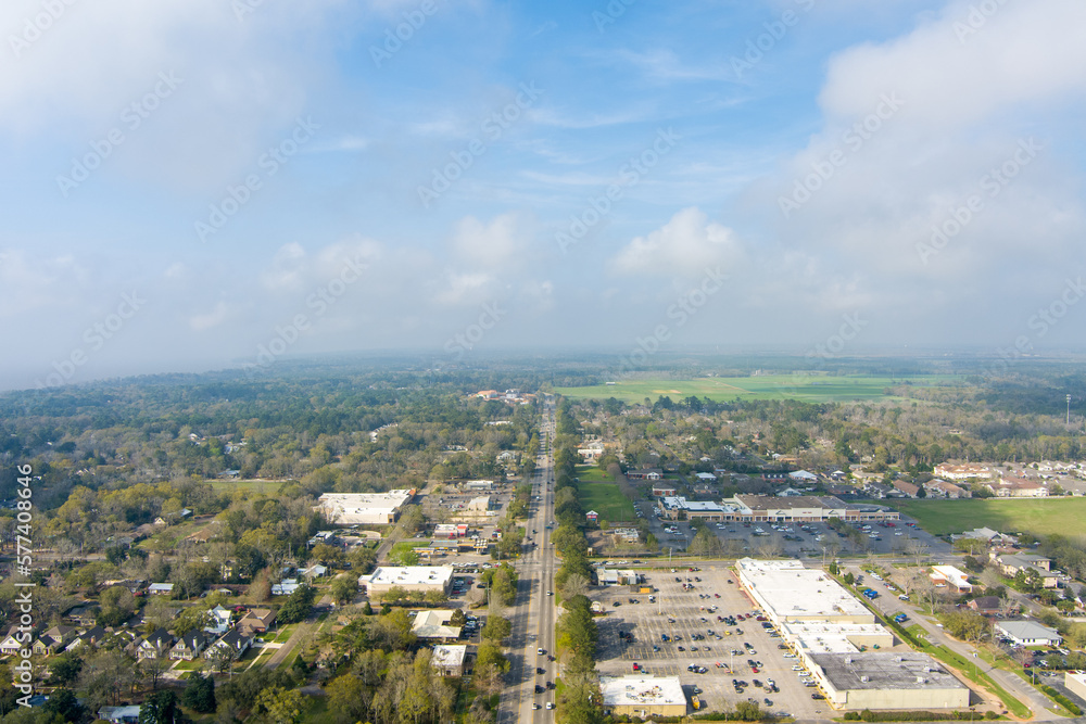 Aerial view of Fairhope, Alabama 