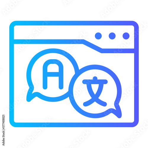 online translator gradient icon