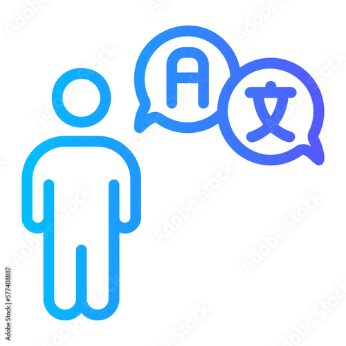 translator gradient icon