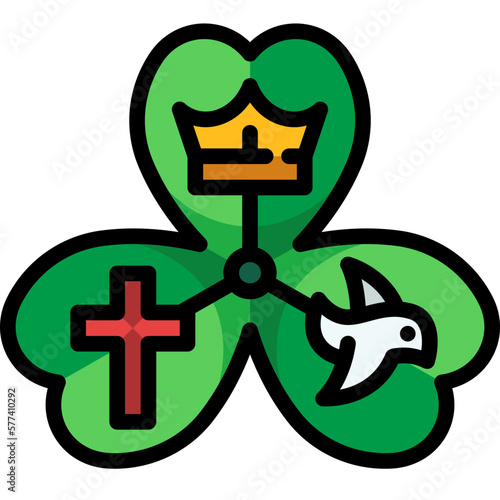 holy trinity filled outline icon