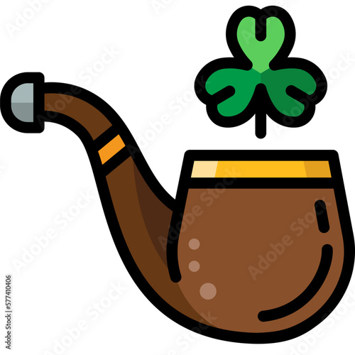 smoke pipe filled outline icon