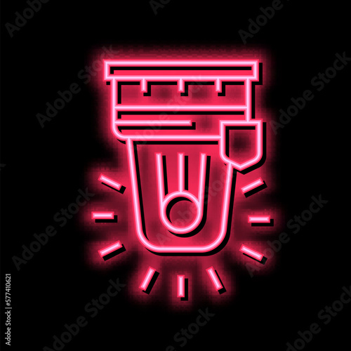alarm signalization neon glow icon illustration
