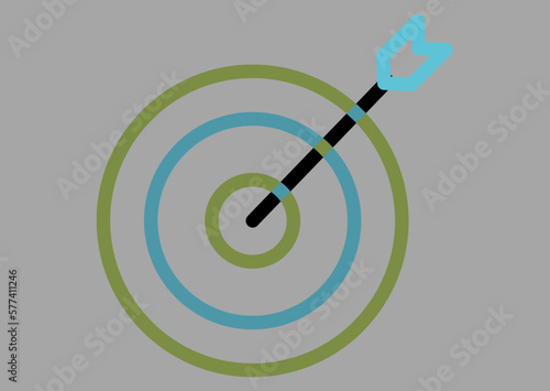 dart hitting target Business Infographic icons - Vector Graphics