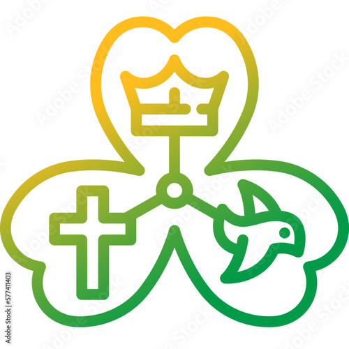 holy trinity gradient line icon