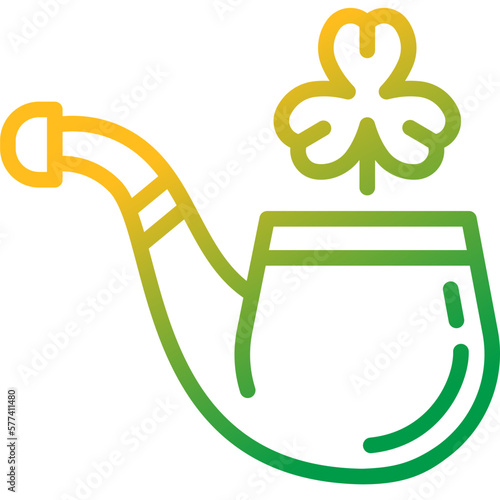 smoke pipe gradient line icon