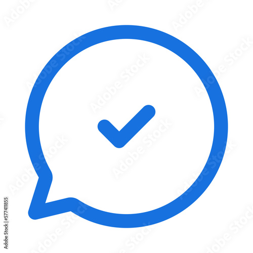 Bubble vector icon with check for your website or app (ID: 577411855)
