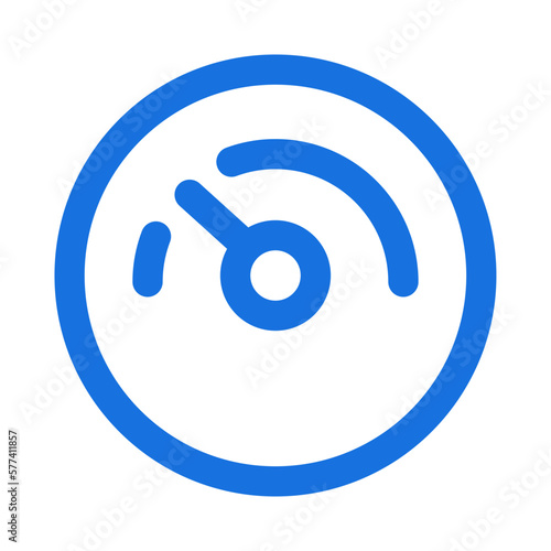 Speedometer gauge or car dashboard line art icon for apps and websites