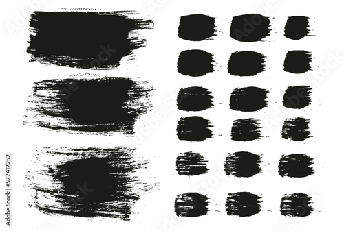 Round Brush Regular Long Background & Straight Lines Mix Artist Brush High Detail Abstract Vector Background Mix Set 