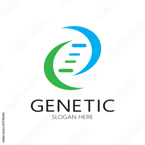 DNA vector logo design template.modern medical logotype.laboratory science icon symbol.colorful pharmacology sign-vector