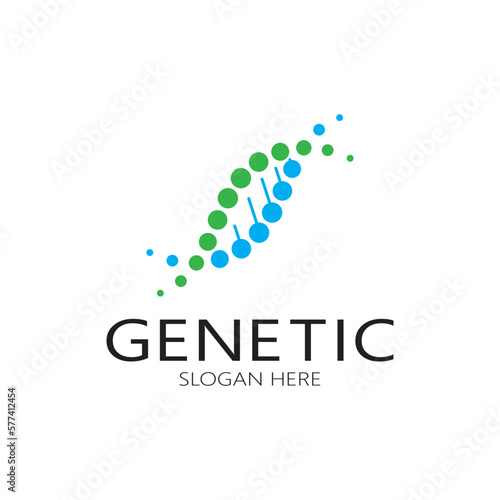 DNA vector logo design template.modern medical logotype.laboratory science icon symbol.colorful pharmacology sign-vector