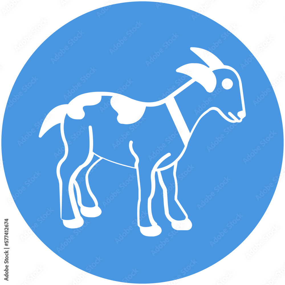 Obraz premium Forest goat Vector icon which can easily modify or edit