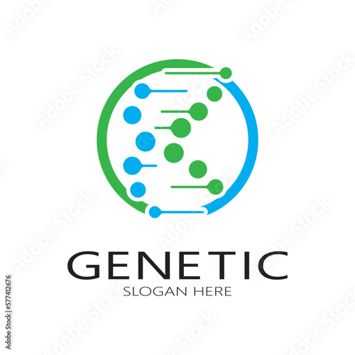 DNA vector logo design template.modern medical logotype.laboratory science icon symbol.colorful pharmacology sign-vector
