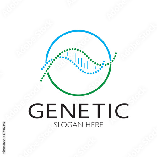 DNA vector logo design template.modern medical logotype.laboratory science icon symbol.colorful pharmacology sign-vector